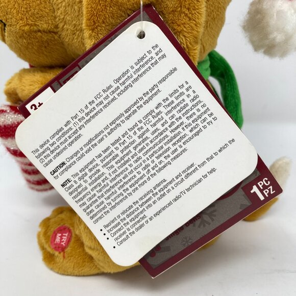 Gemmy Singing Holiday Dog Plush Santa Hat āJingle Bellsā ā Works! - Picture 7 of 9